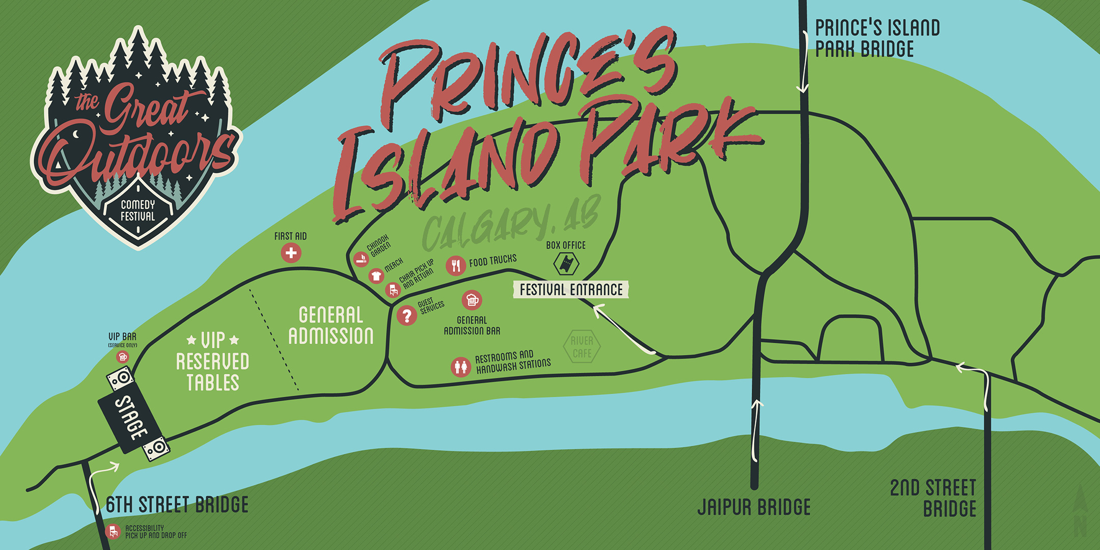 Prince's Island Park - The Great Outdoors Comedy Festival - Calgary, Alberta